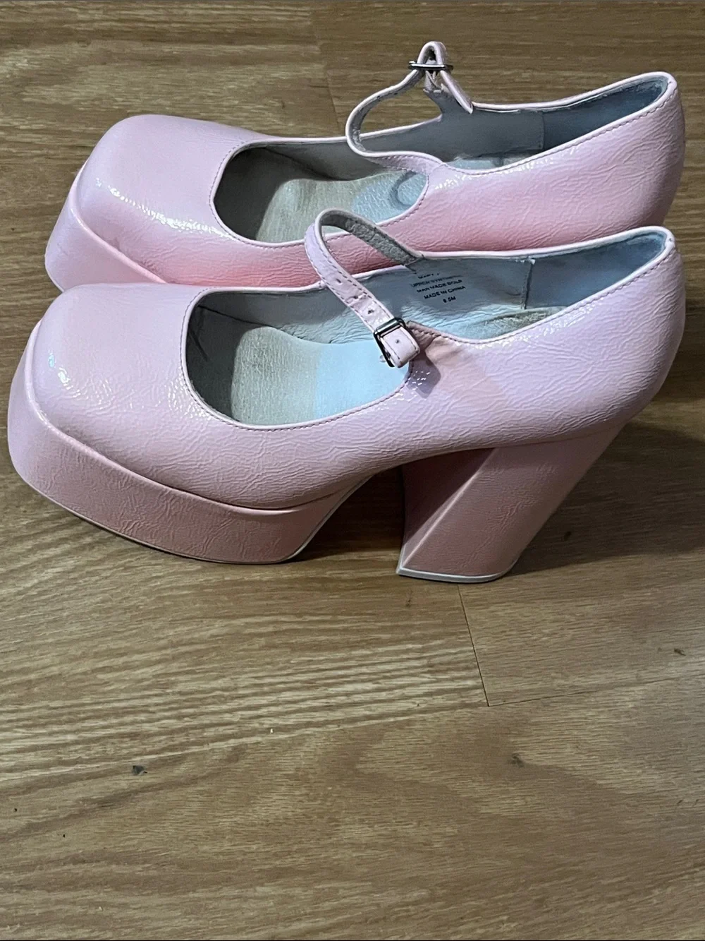 Jeffrey Campbell Light Pink Platform Mary Jane Pumps